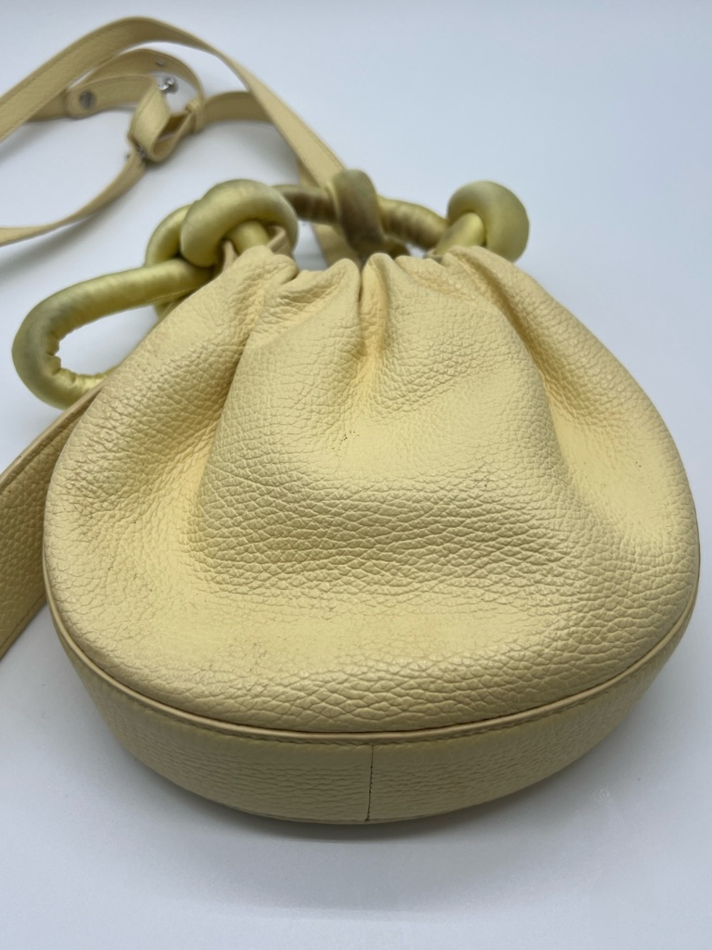 Behno New York Mini Crossbody Bag Leather Knot Dumpling Bag - Picture 3 of 12